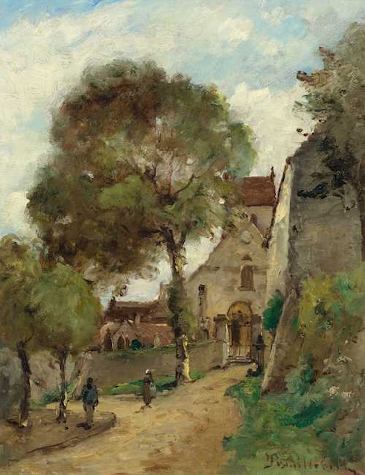 Une vieille église à Romorantin (Cher/Sauldre). by Paul Désiré Trouillebert