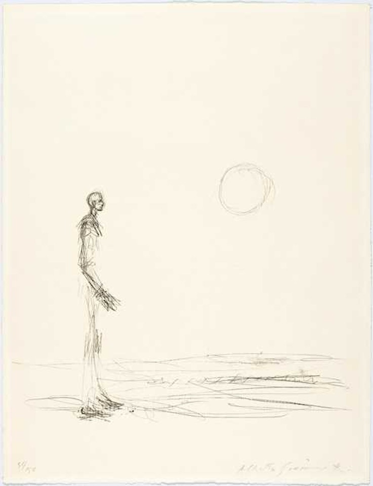 Homme debout et soleil I by Alberto Giacometti