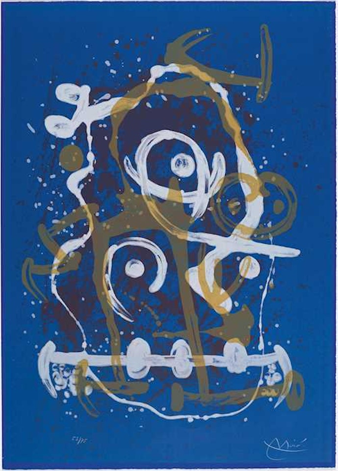 Chevauchée - bleu brun by Joan Miró
