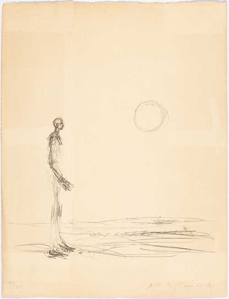 Homme debout et soleil by Alberto Giacometti