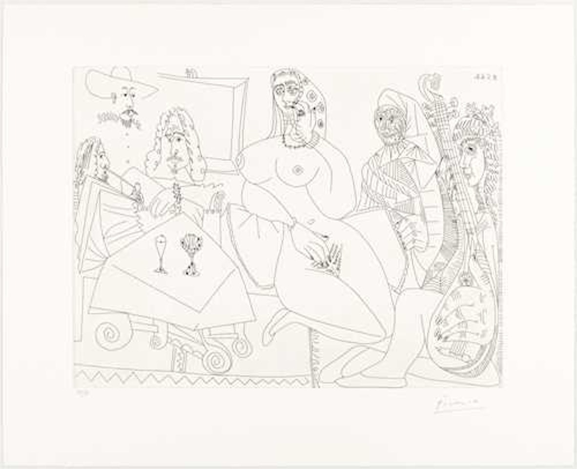 Collation en musique chez la Célestine by Pablo Picasso