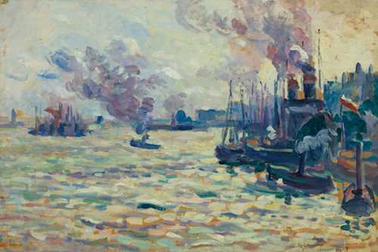 Rotterdam, le port by Maximilien Luce