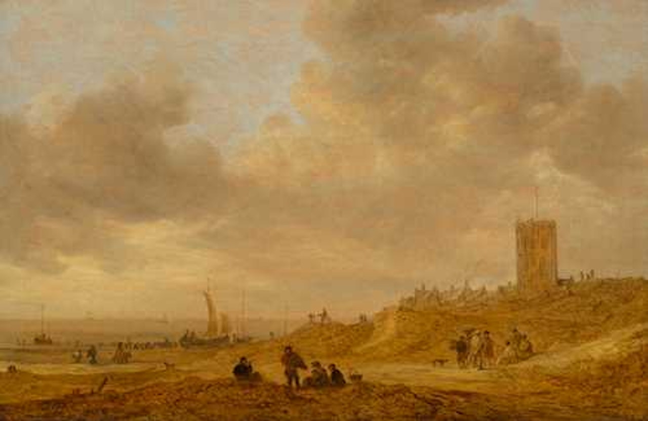 The beach at Egmond aan Zee by Jan van Goyen