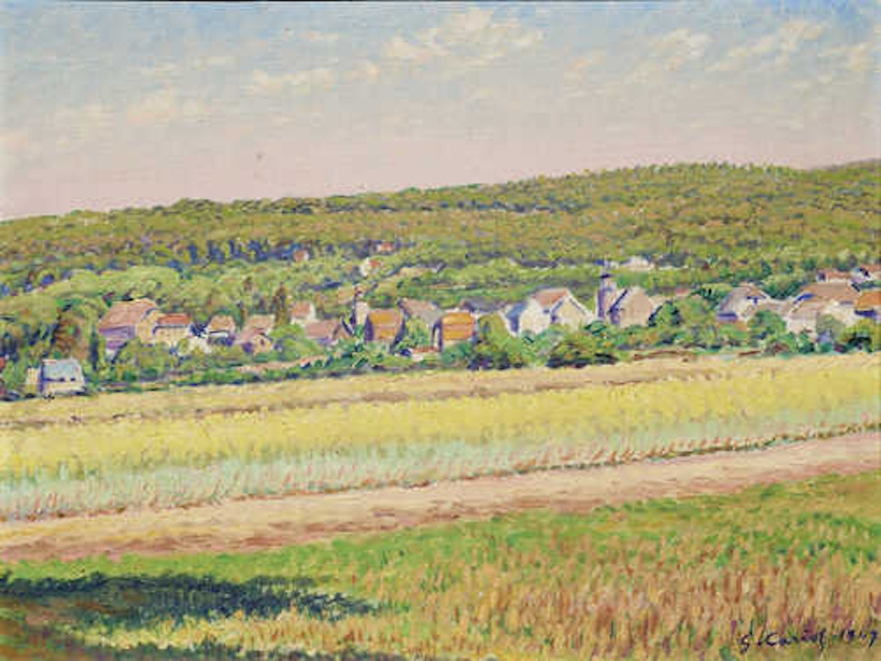 Vue de Village by Gustave Cariot
