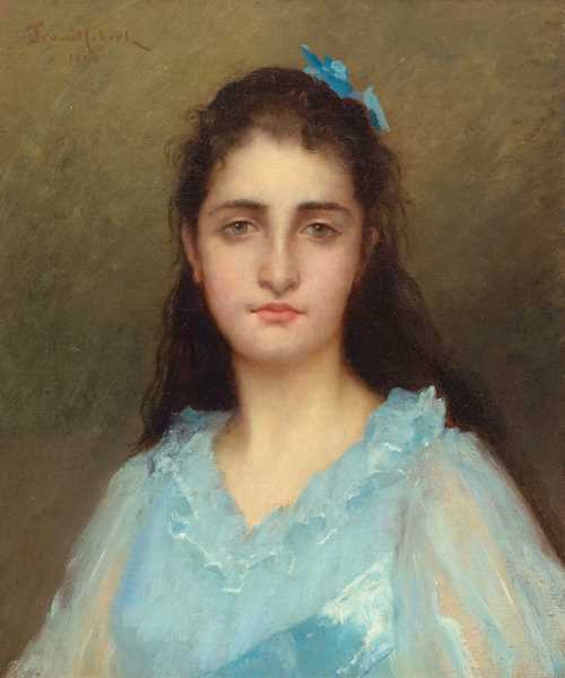 Jeune femme en bleu by Paul Désiré Trouillebert