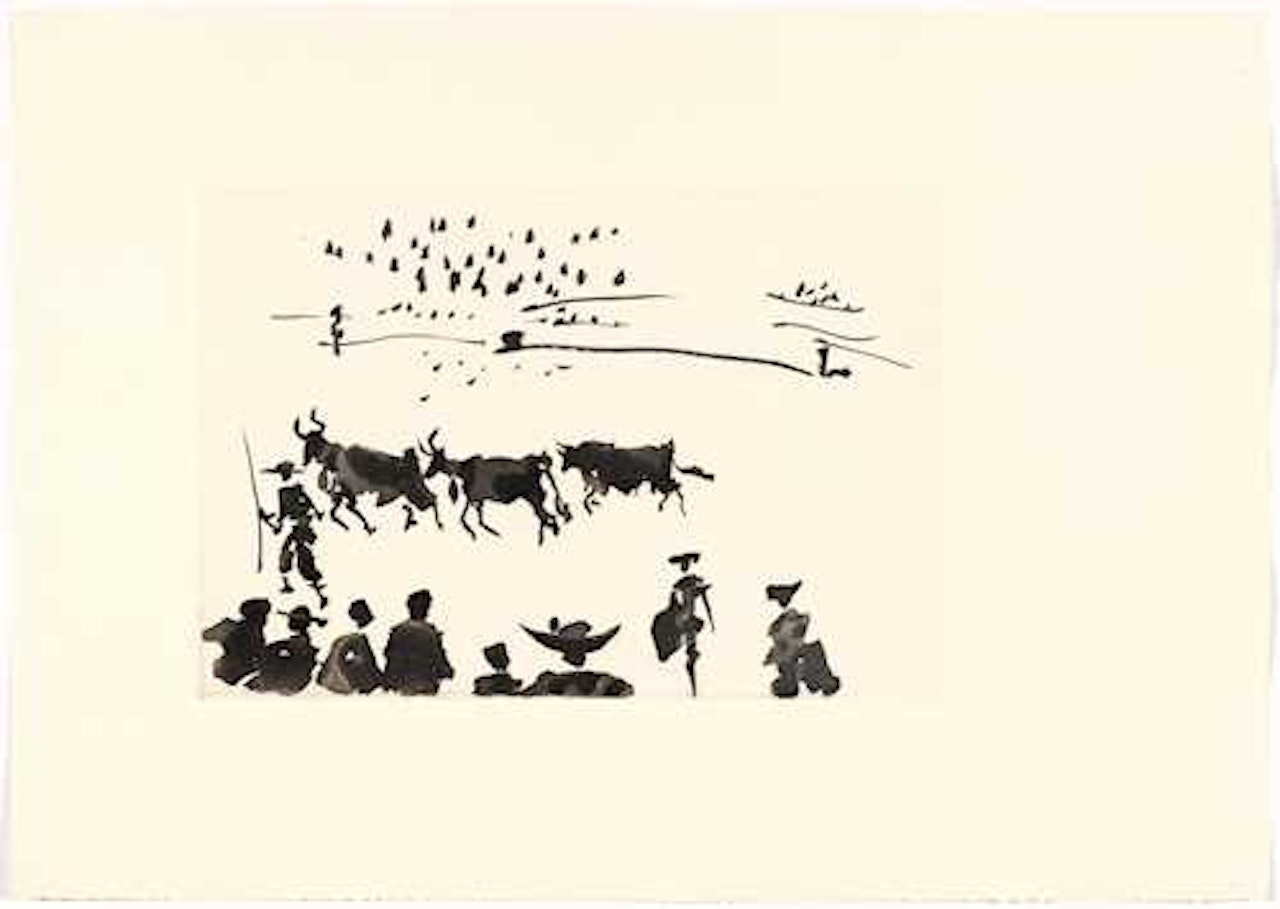 Los Cabestros retiran al Toro Manso by Pablo Picasso