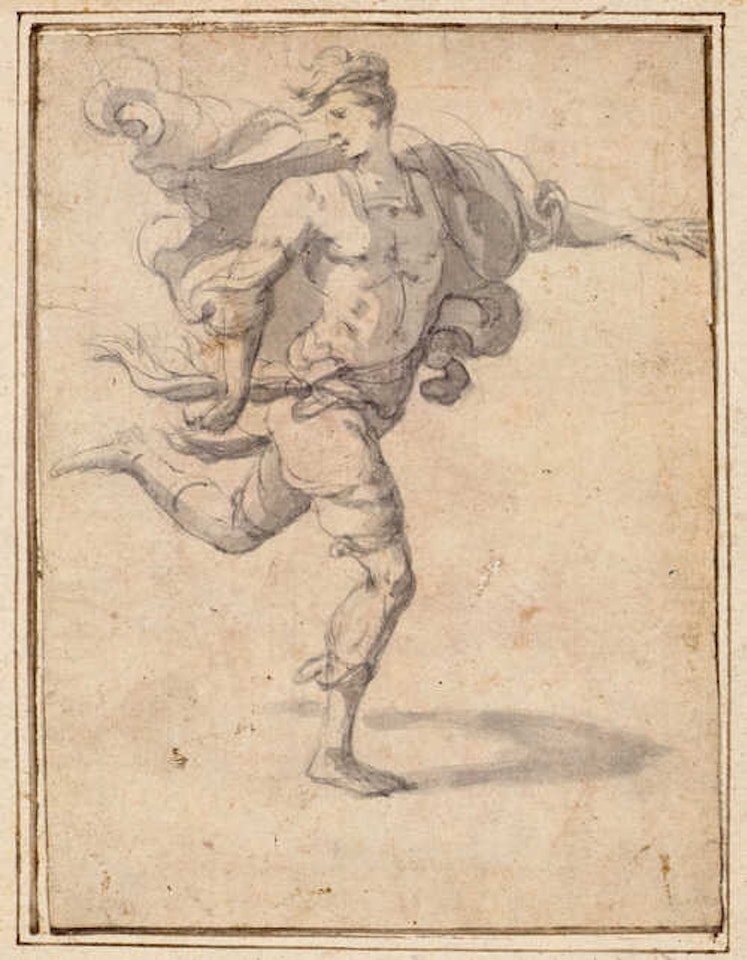 A man running to the right by Neapolitan School