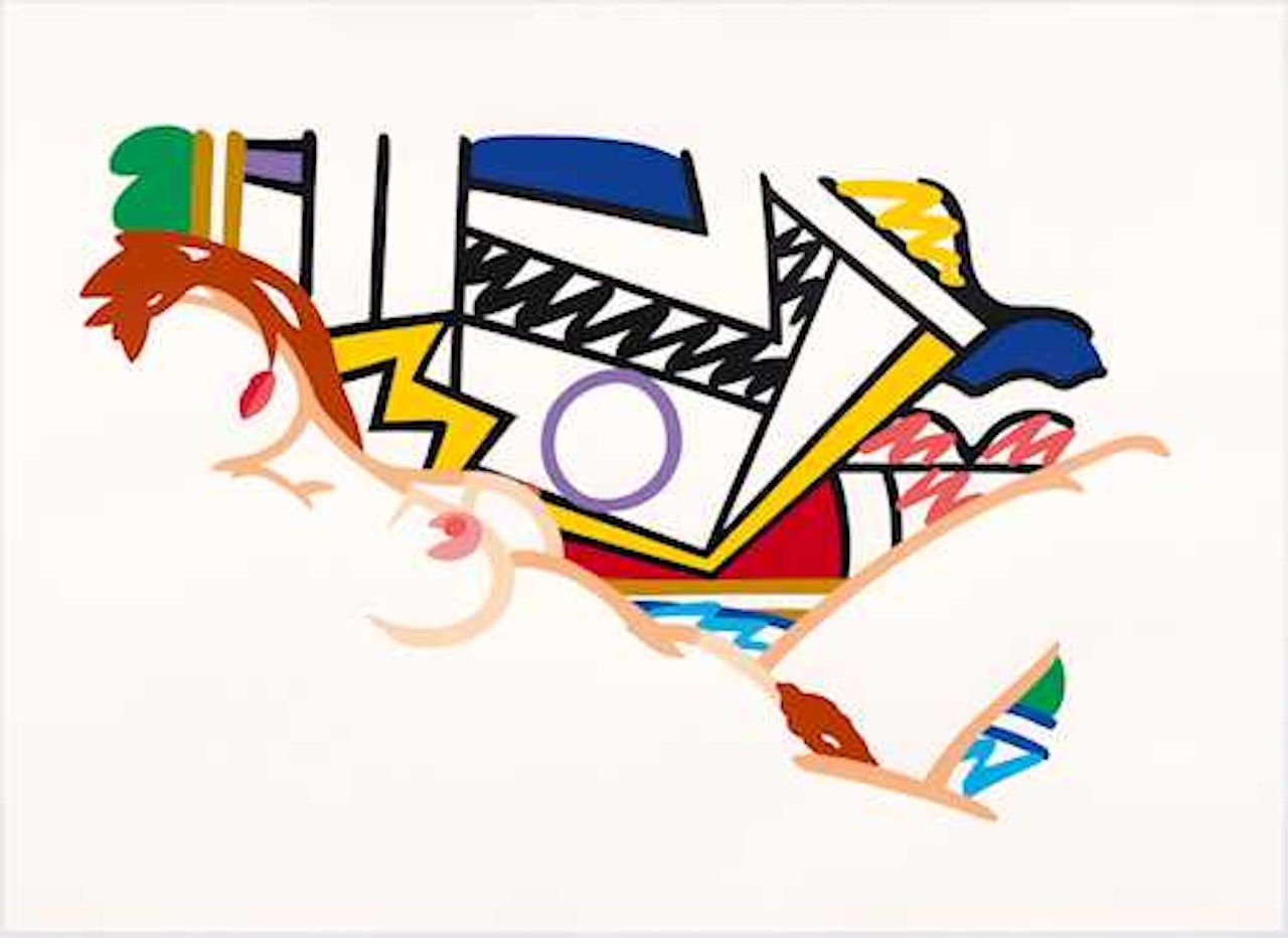 Monica nude with Lichtenstein by Tom Wesselmann