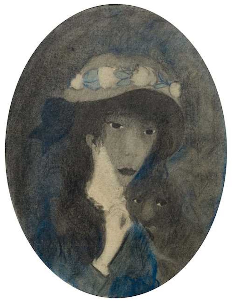 Autoportrait au chien by Marie Laurencin