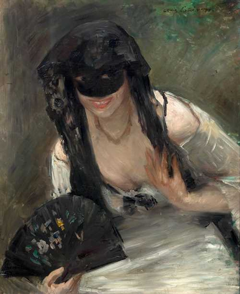 Maske im weissen Kleid by Lovis Corinth