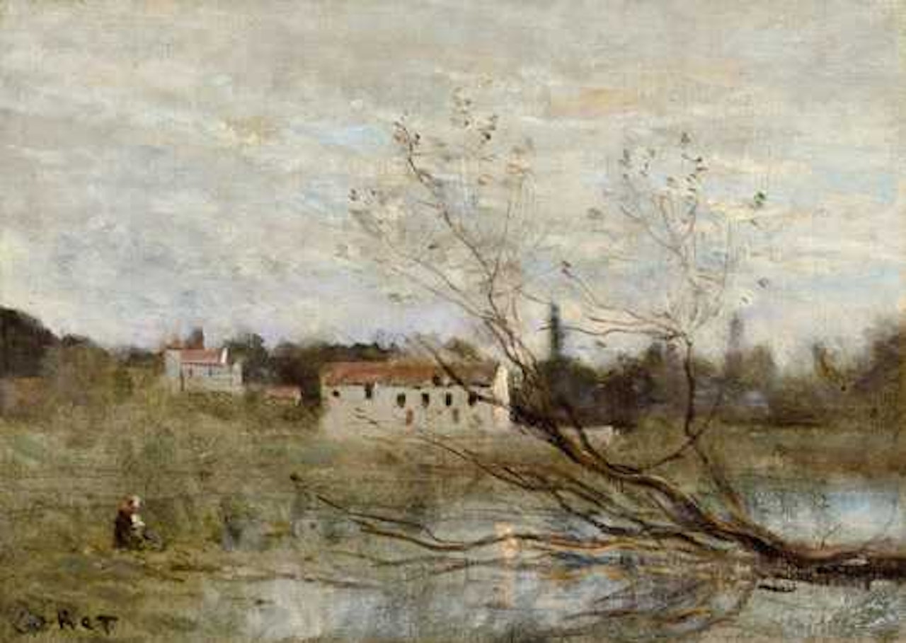 Ville d"Avray, un coin d"étang by Jean Baptiste Camille Corot