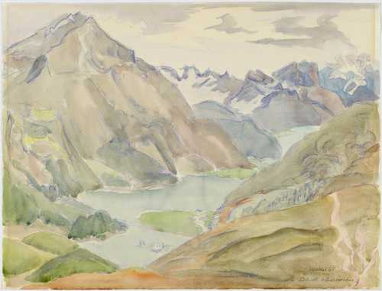 Blick abwärts by Erich Heckel