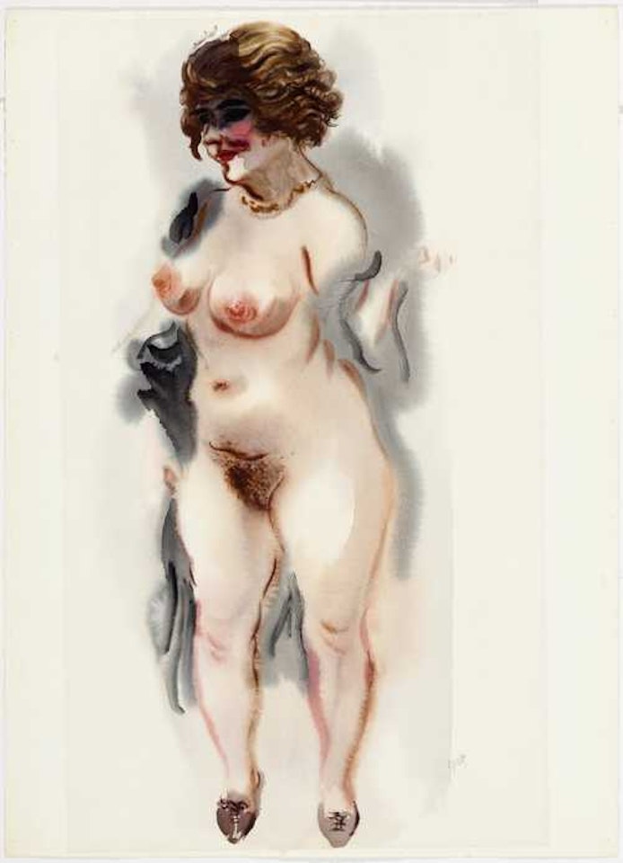 Entkleidung. Eva, die Frau des Künstlers by George Grosz