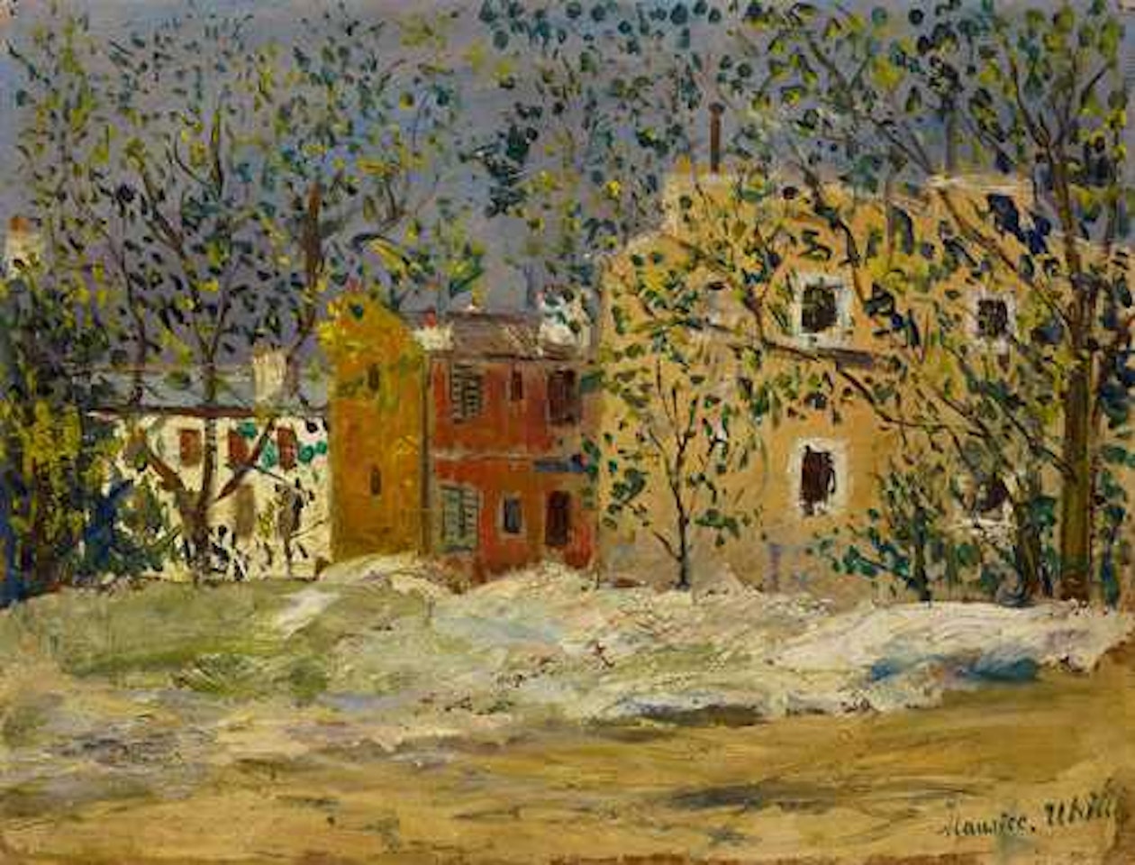 Maisons roses by Maurice Utrillo