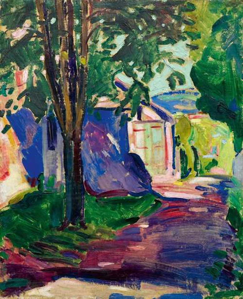 House under trees by Hans Purrmann