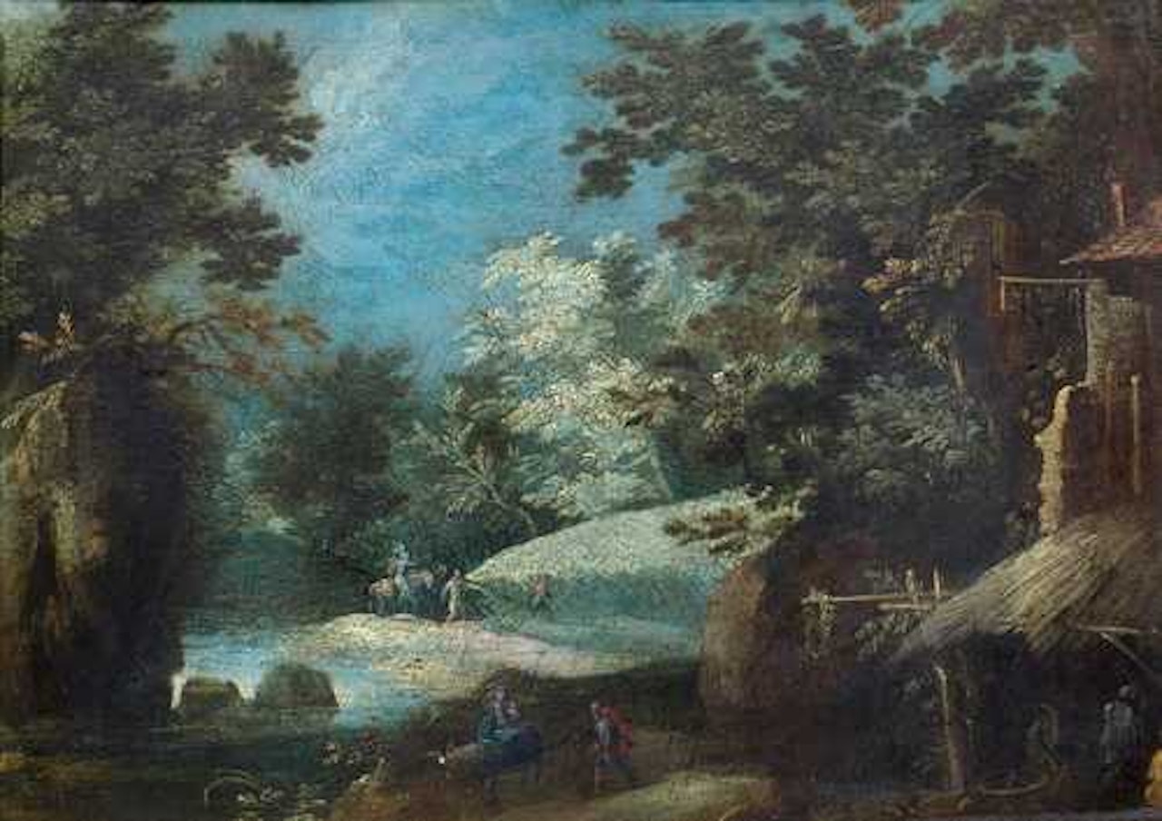 The flight into Egypt. by Flemish School