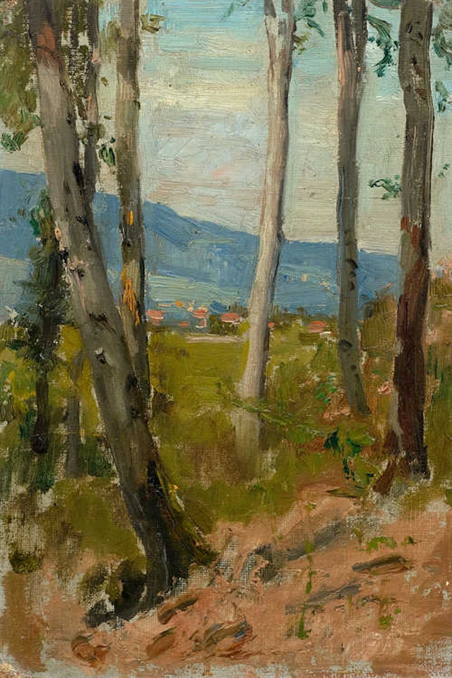 Waldlichtung im Seeland (Clairière dans le Seeland). by Albert Anker