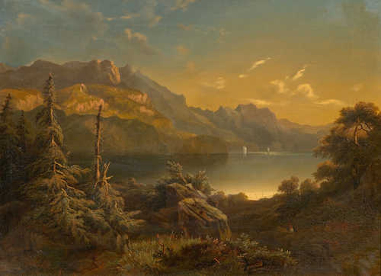 Lake Brienz, viewed from Bödeli near Bönigen by Alexandre Calame