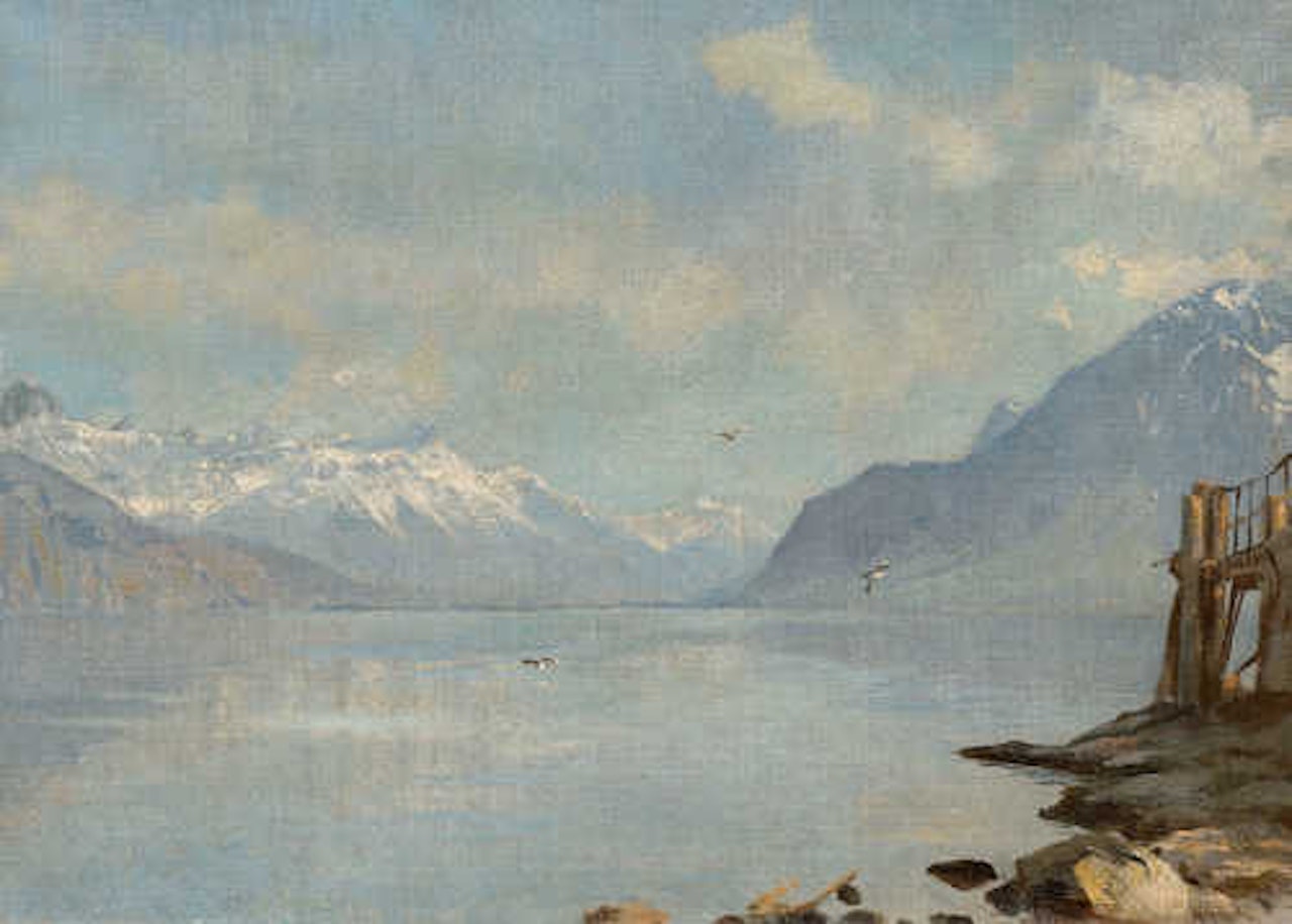 Le Léman du Débarcadère de St-Saphorin by François Bocion