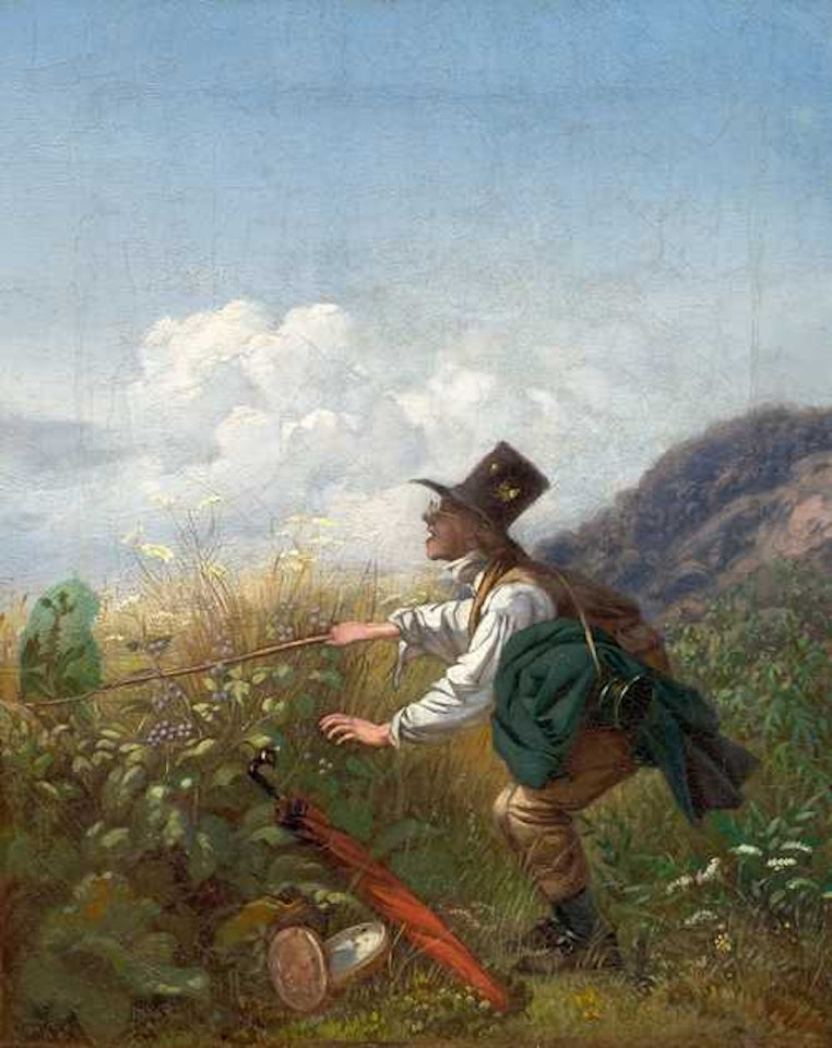The butterfly catcher (Botanist) by Carl Spitzweg