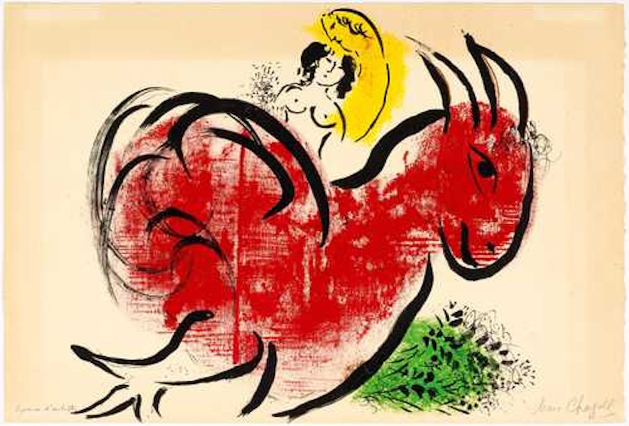 Le coq rouge by Marc Chagall