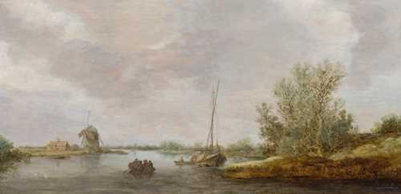 River landscape with figures by Jan van Goyen