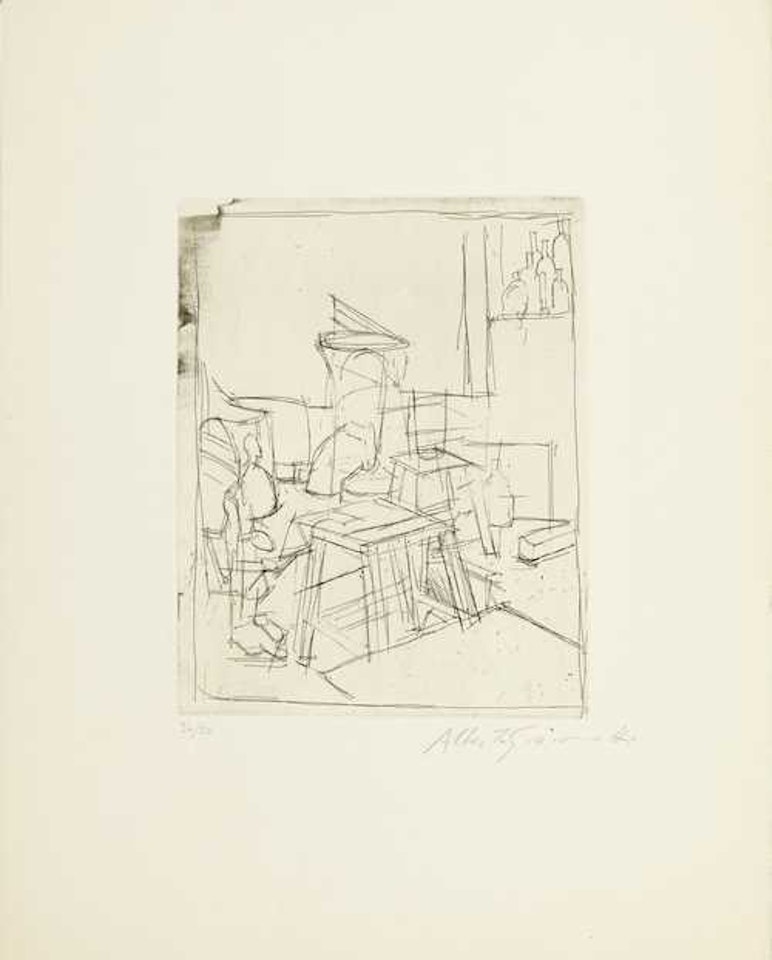 Les deux tabourets by Alberto Giacometti