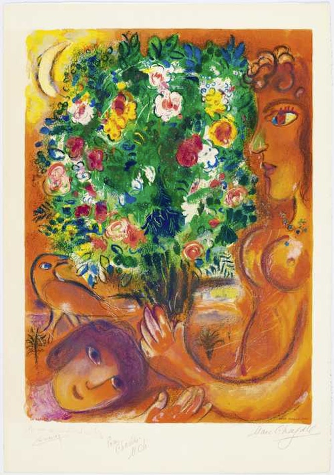 Femme au bouquet by Marc Chagall