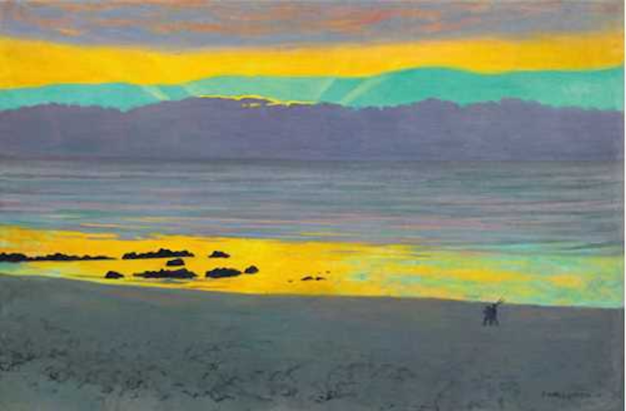 Coucher de soleil jaune et vert by Félix Vallotton