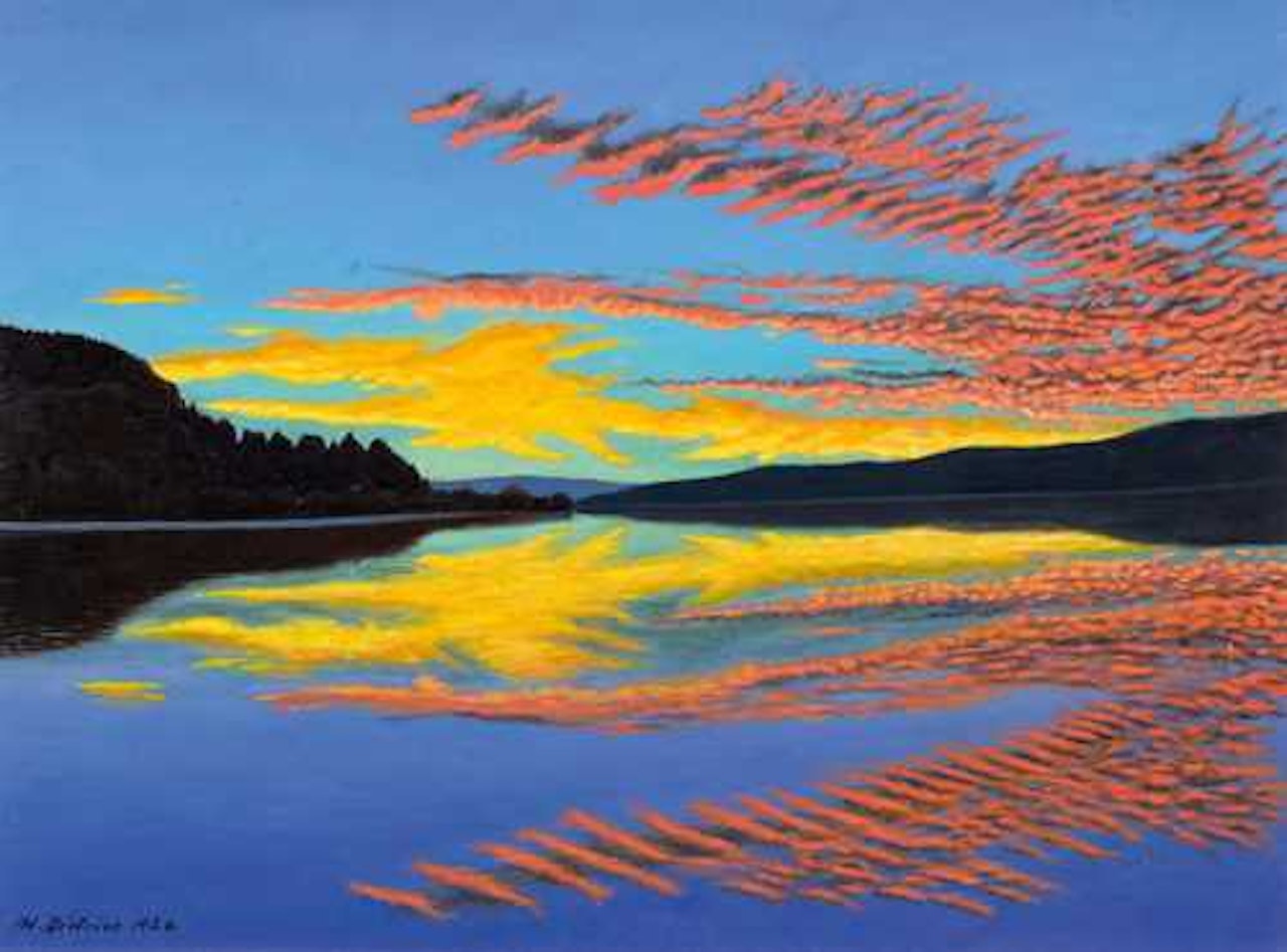 Abendstimmung am Untersee by Adolf Dietrich