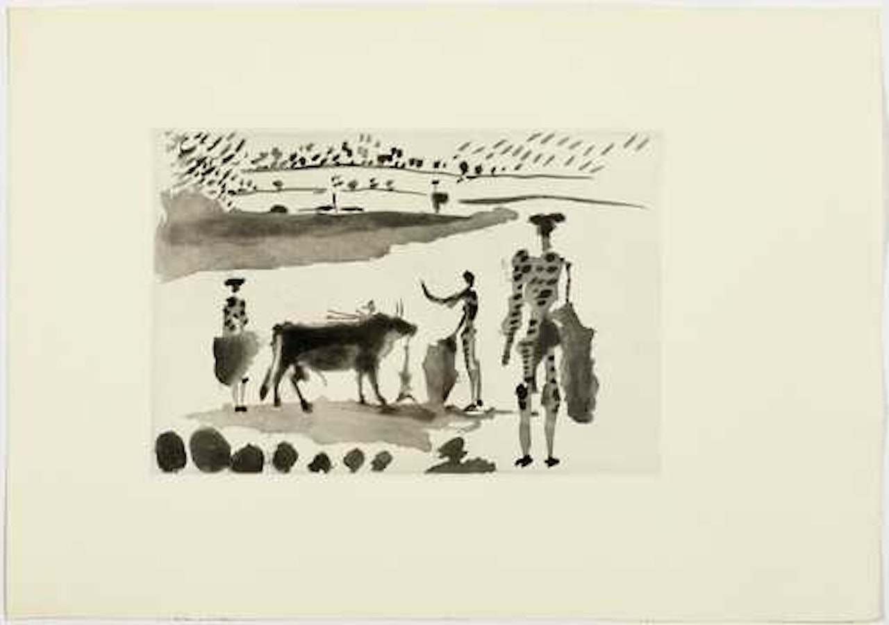 Los Cabestros retiran al Toro Manso by Pablo Picasso