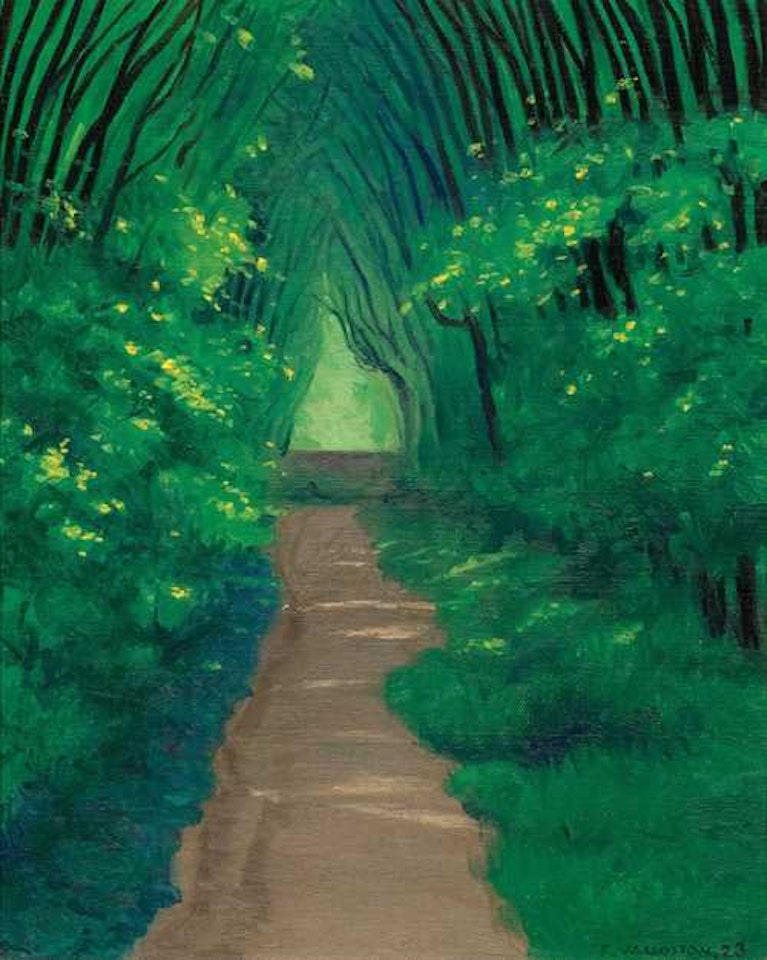 Une allée couverte dans le parc du Musée Rodin by Félix Vallotton