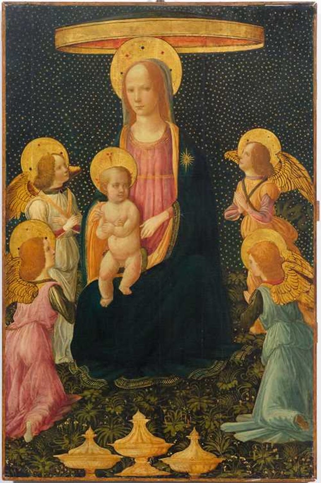 Madonna and Child surrounded by archangels by Master of Marradi
