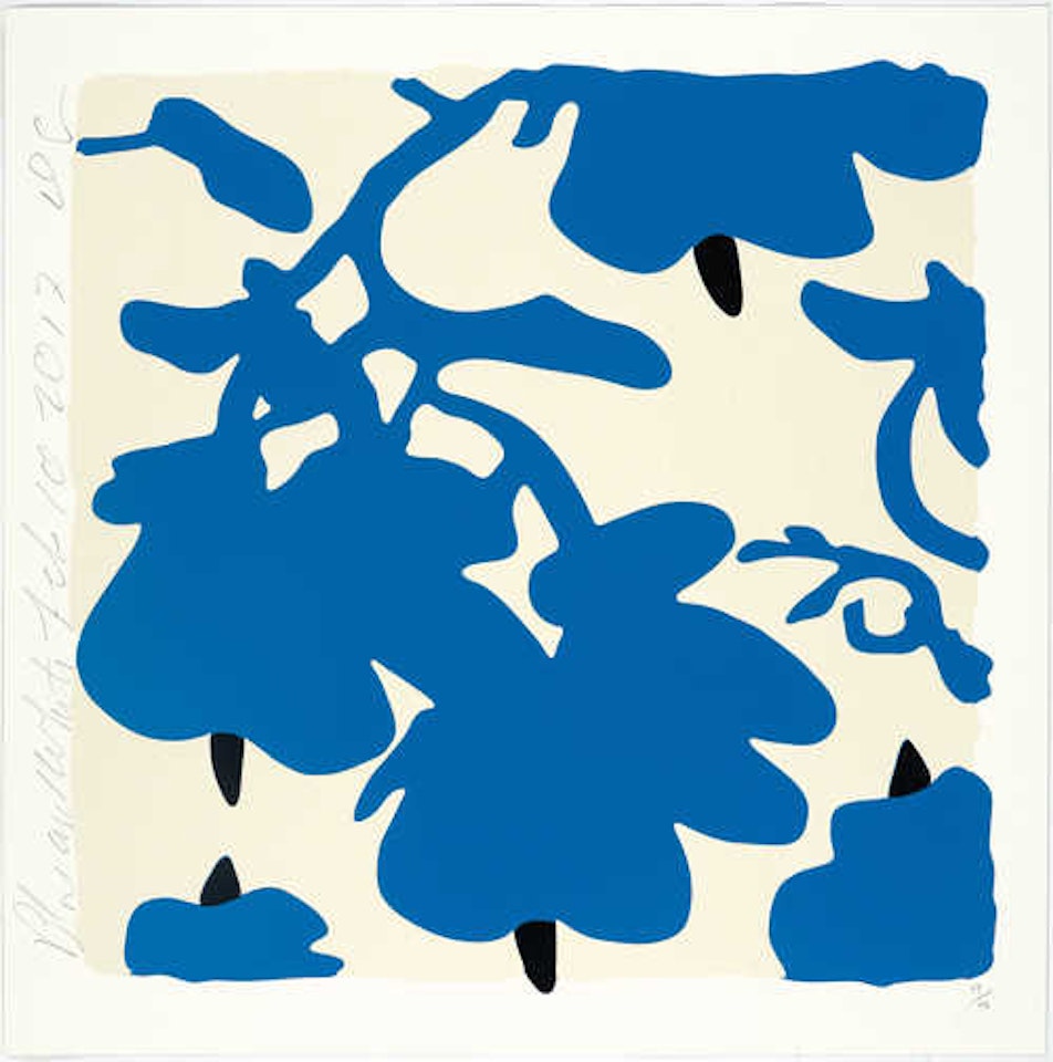 Blue and White by Donald Sultan