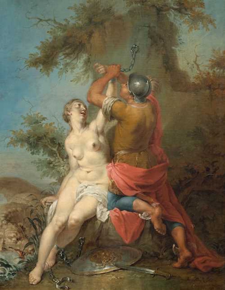 Perseus frees Andromeda by Januarius Johann Rasso Zick