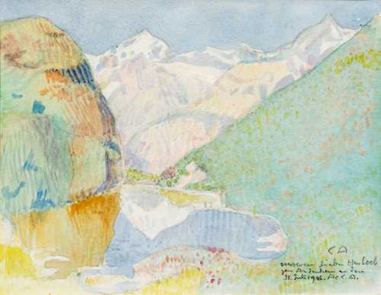 Mountain landscape (Ryffelalp) by Cuno Amiet