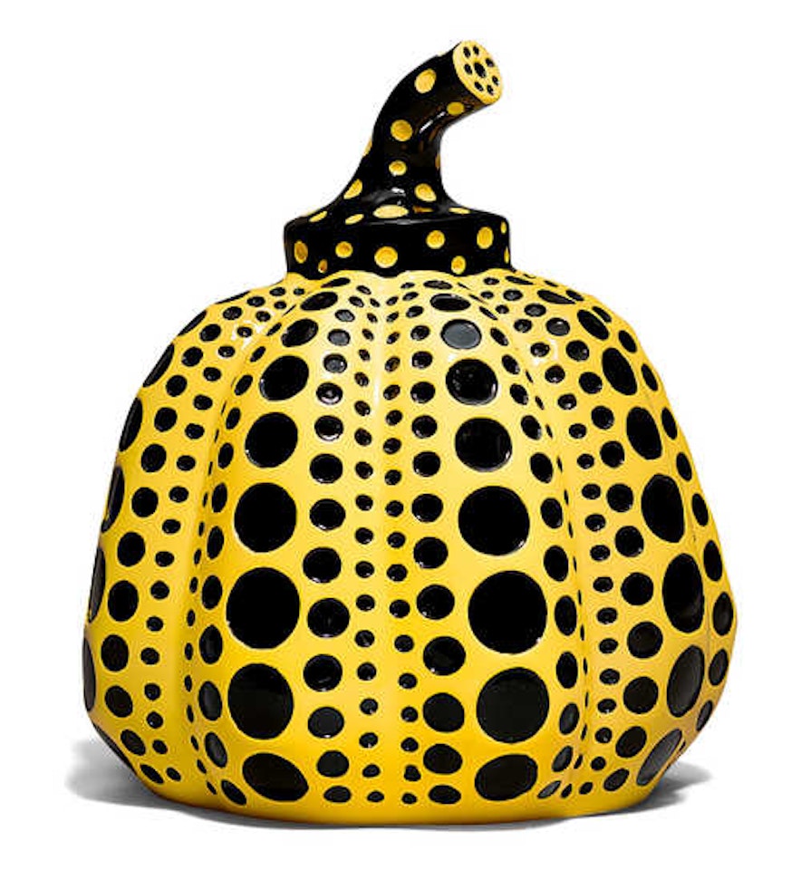 Pumpkin (yellow/black) by Yayoi Kusama