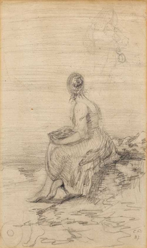 Study of a seated woman by Cuno Amiet