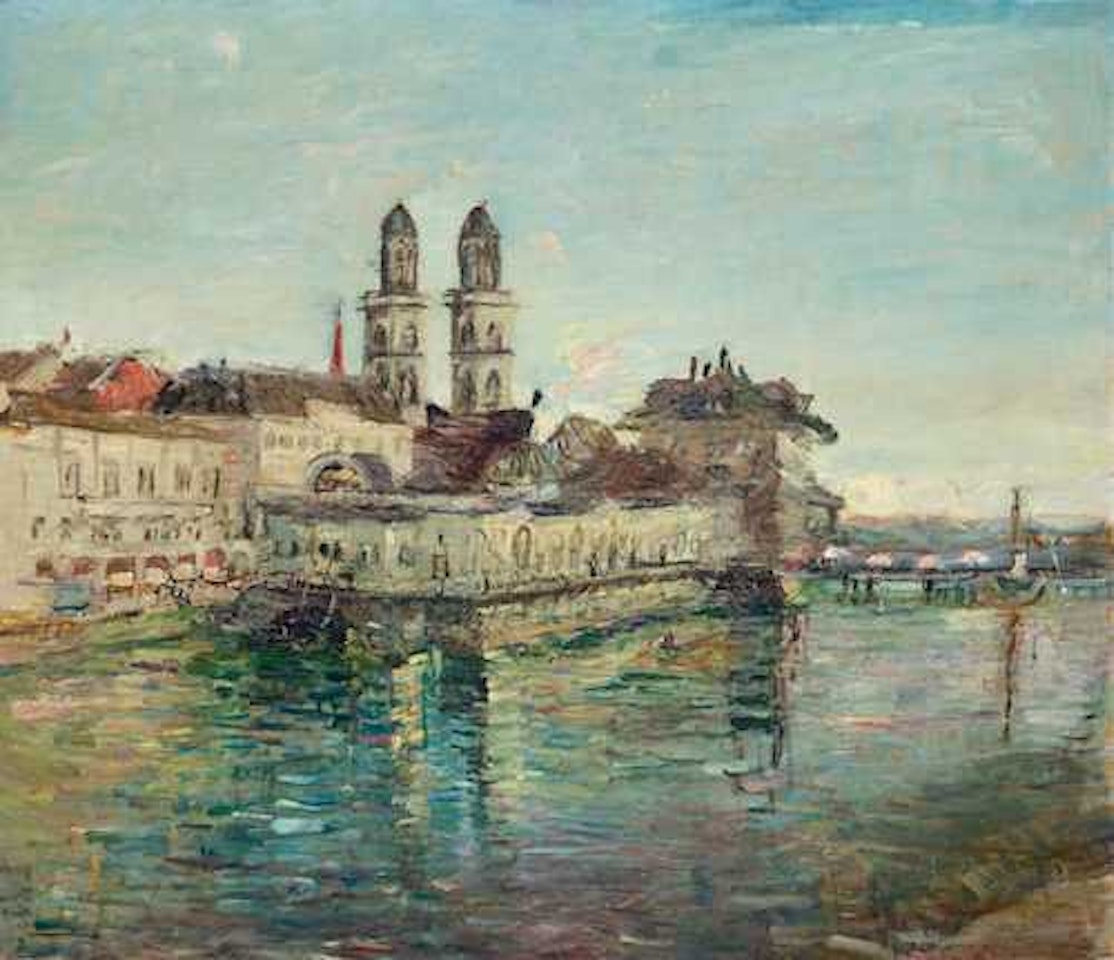 The Limmat in Zurich by Willy Guggenheim Varlin
