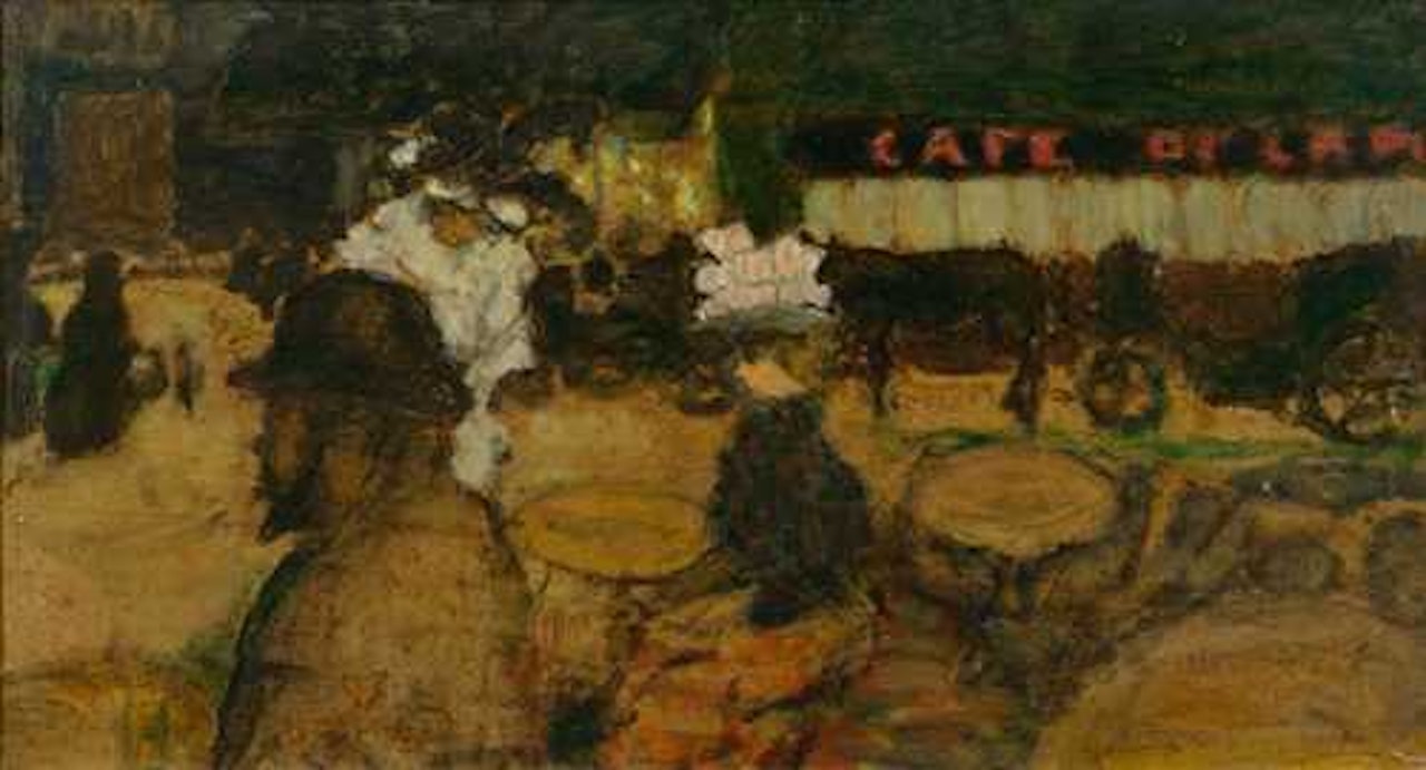 Toulouse-Lautrec au Café (La Terrasse) by Pierre Bonnard