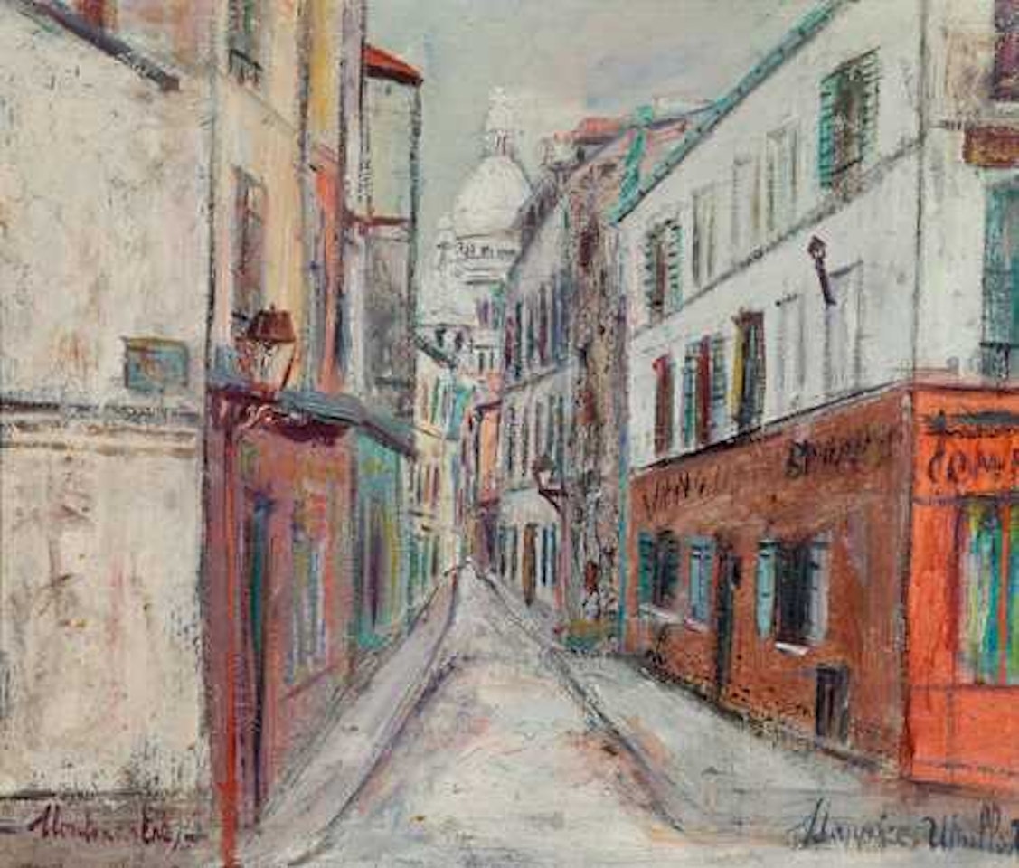 Rue Saint-Rustique, Montmartre by Maurice Utrillo