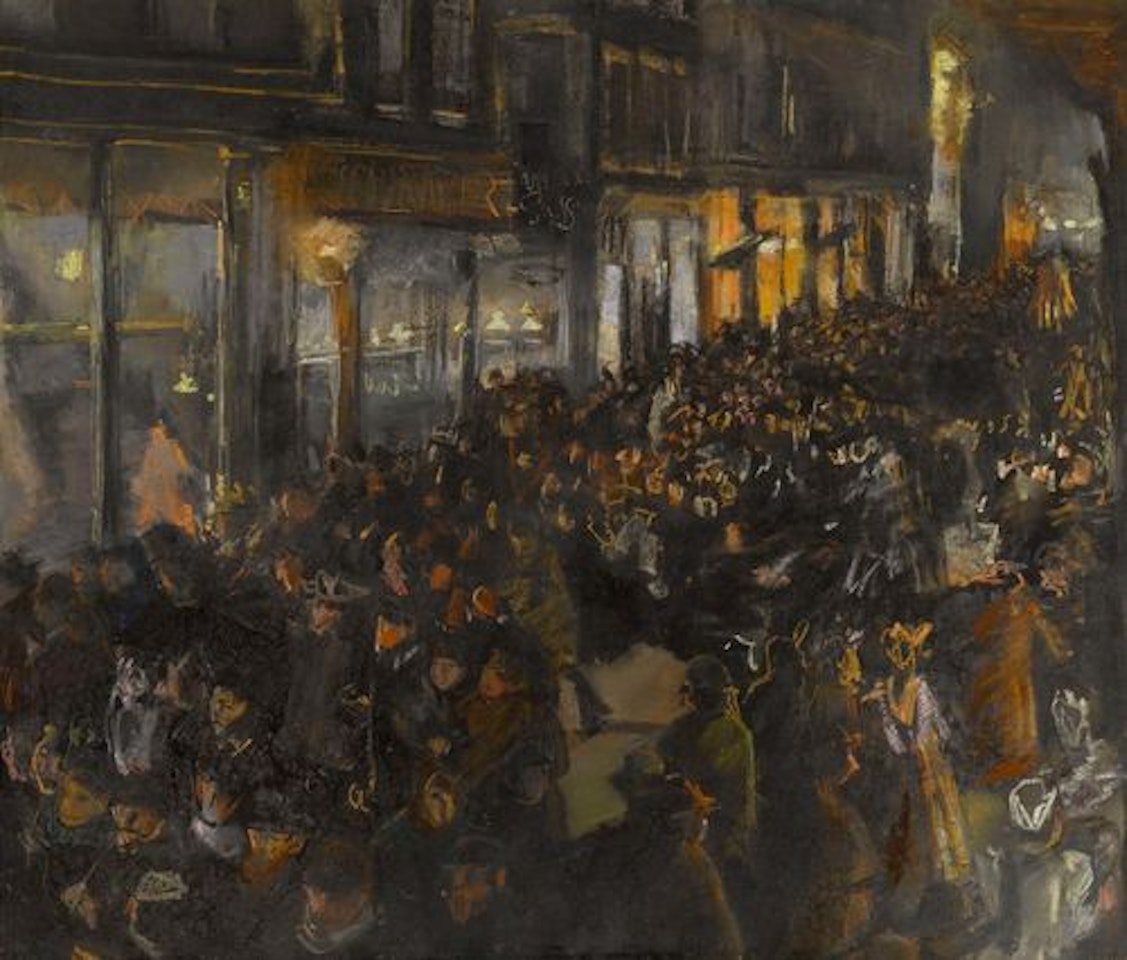 Strassenszene in Amsterdam, wohl Kalverstraat by Isaac Israels