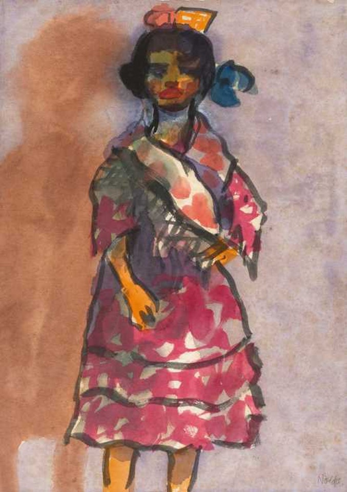 Stehendes Zigeunermädchen by Emil Nolde