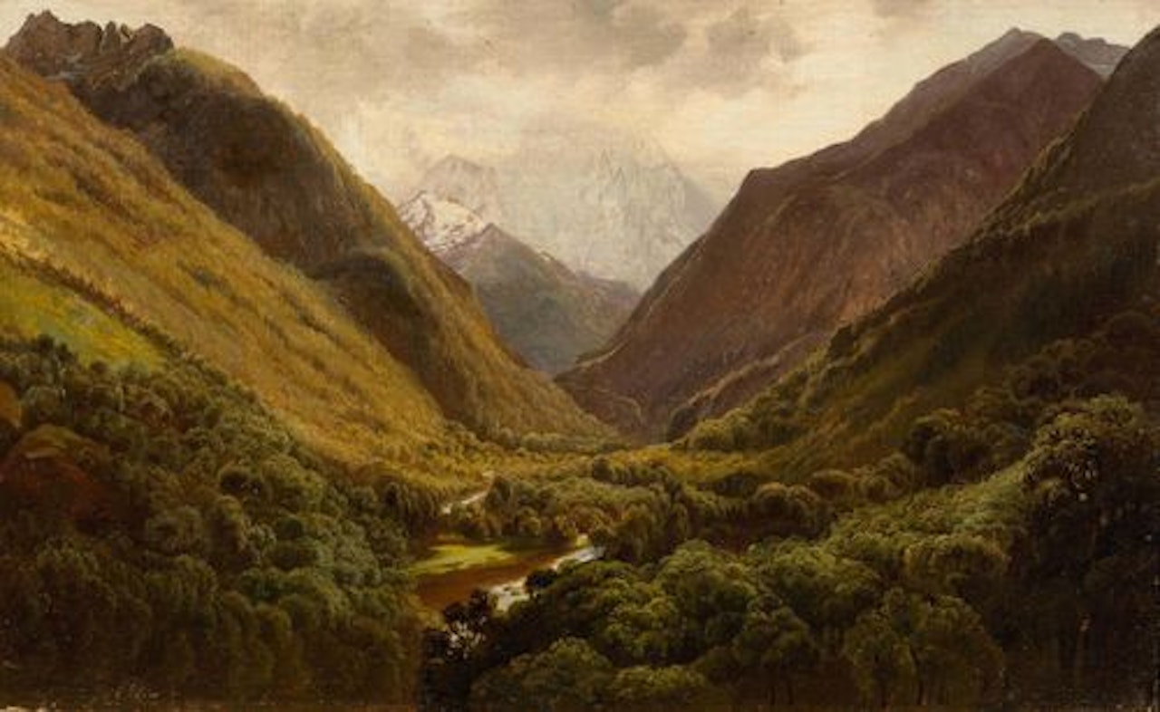 Monte Rosa von Vanzone aus gesehen by Alexandre Calame