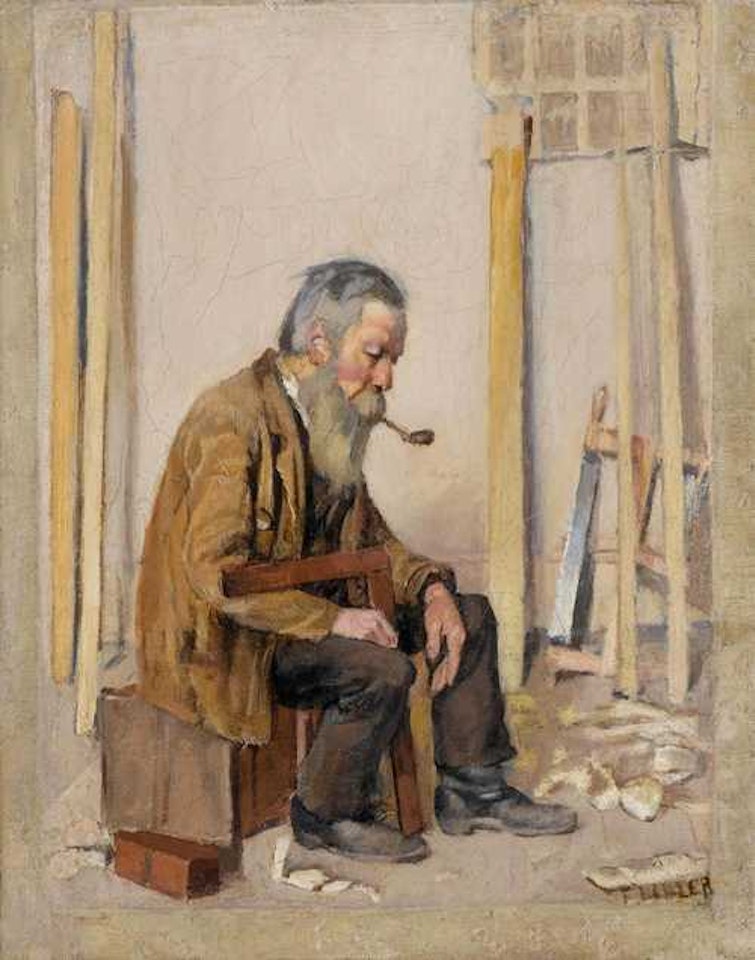 Sitzender Schreiner by Ferdinand Hodler