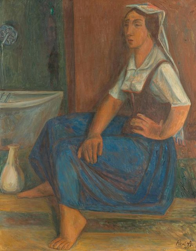 Italienne à la Fontaine by Rene Auberjonois