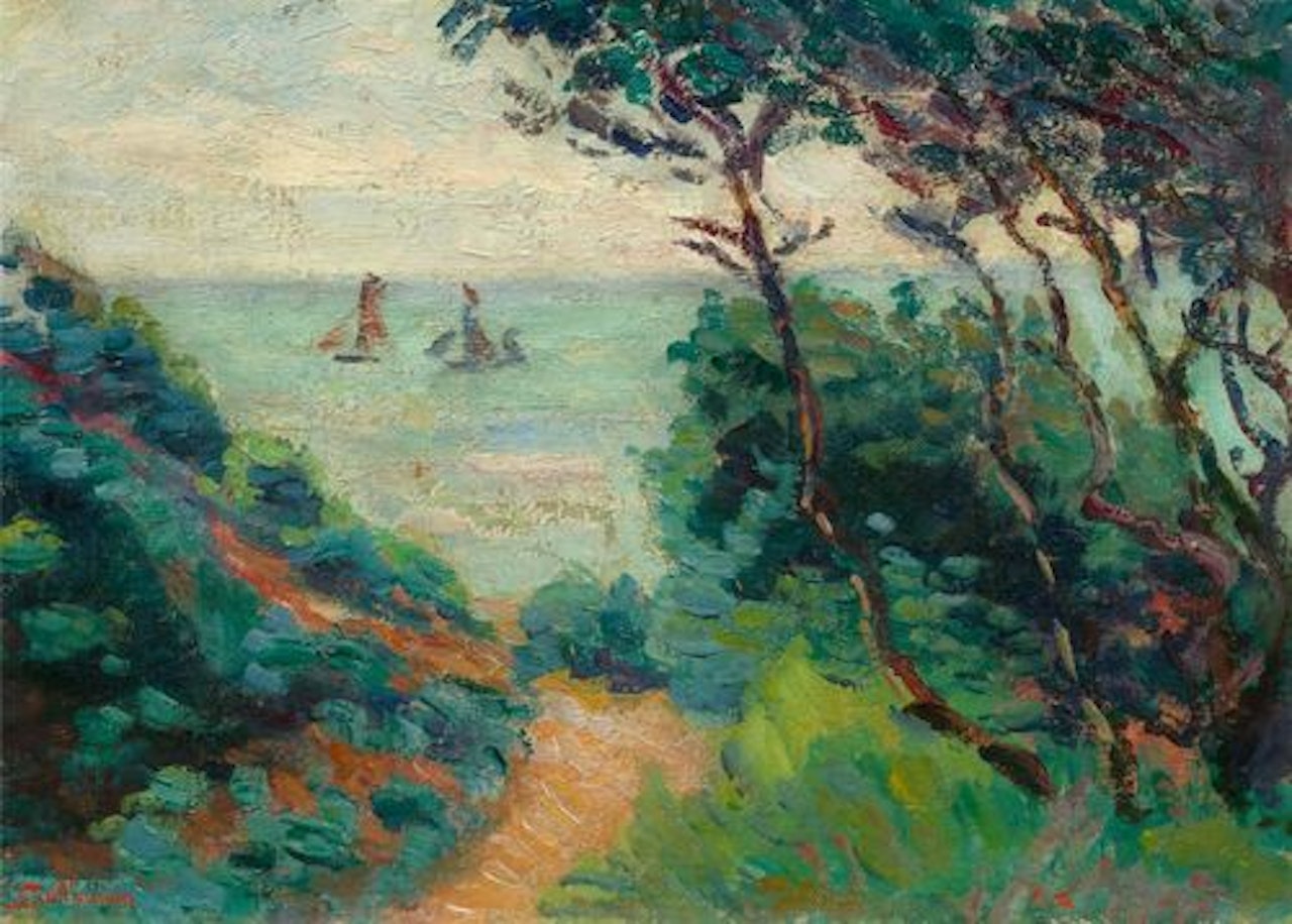 La Côte de l"Esterel, Paysage du midi by Armand Guillaumin