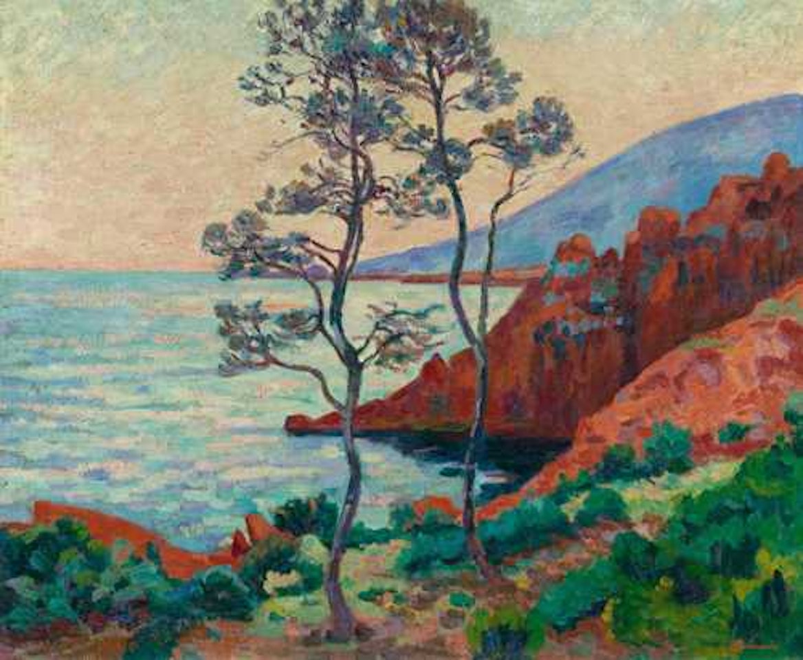 Les roches rouges d"Agais by Armand Guillaumin