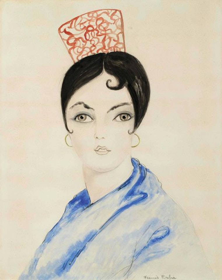 L"Espagnole. Châle bleue by Francis Picabia
