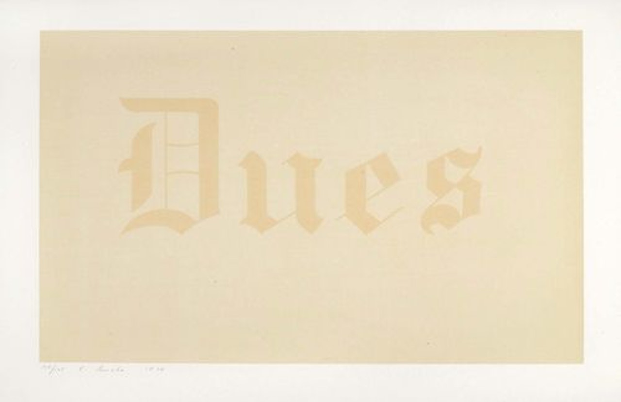 Dues by Ed Ruscha